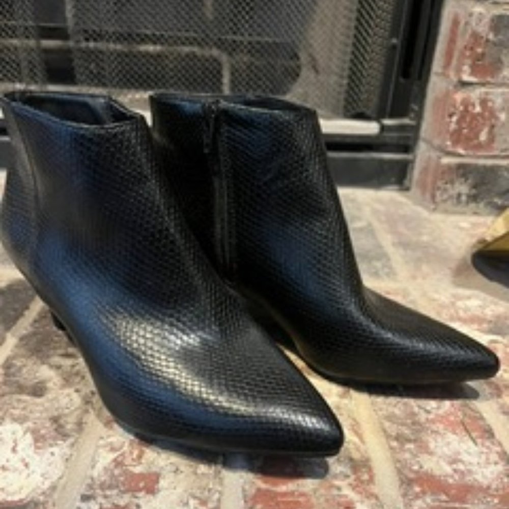 Skin Look Black Booties - Worn Once - Size 8